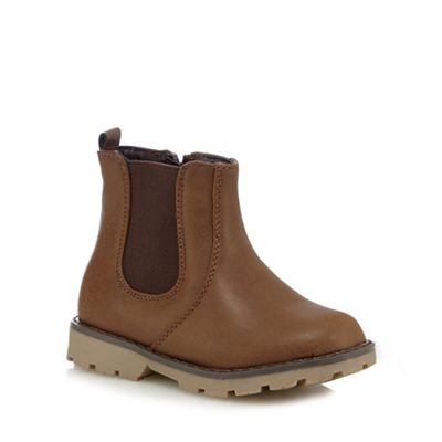bluezoo Boys' brown Chelsea boots